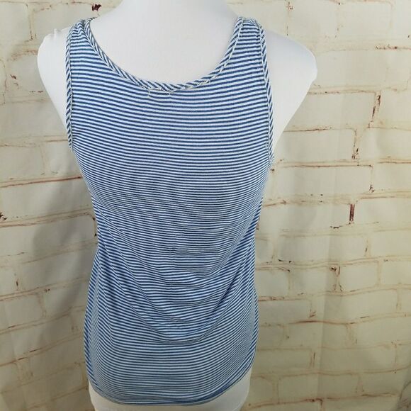 3/$25 J CREW factory tank XS sequins stripe blue - Picture 4 of 6
